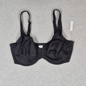 Reveal Women Bra 38H Black Unlined Underwired Strap Adjustable NWT